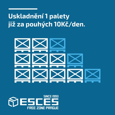 Uskladnění 1 palety již za pouhých 10Kč/den.
