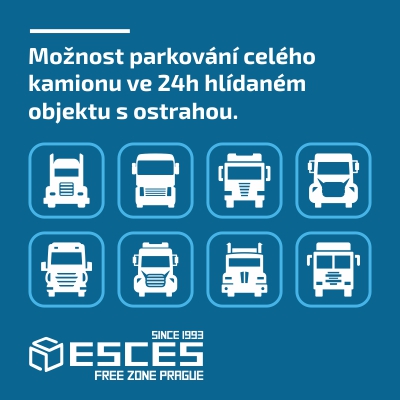 Možnost parkování celého kamionu ve 24h hlídaném objektu s ostrahou.