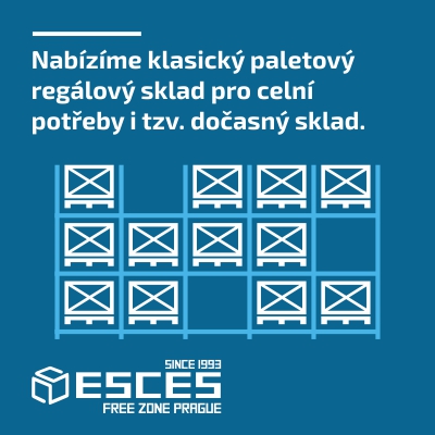 Nabízíme klasický paletový regálový sklad pro celní potřeby i tzv. dočasný sklad.